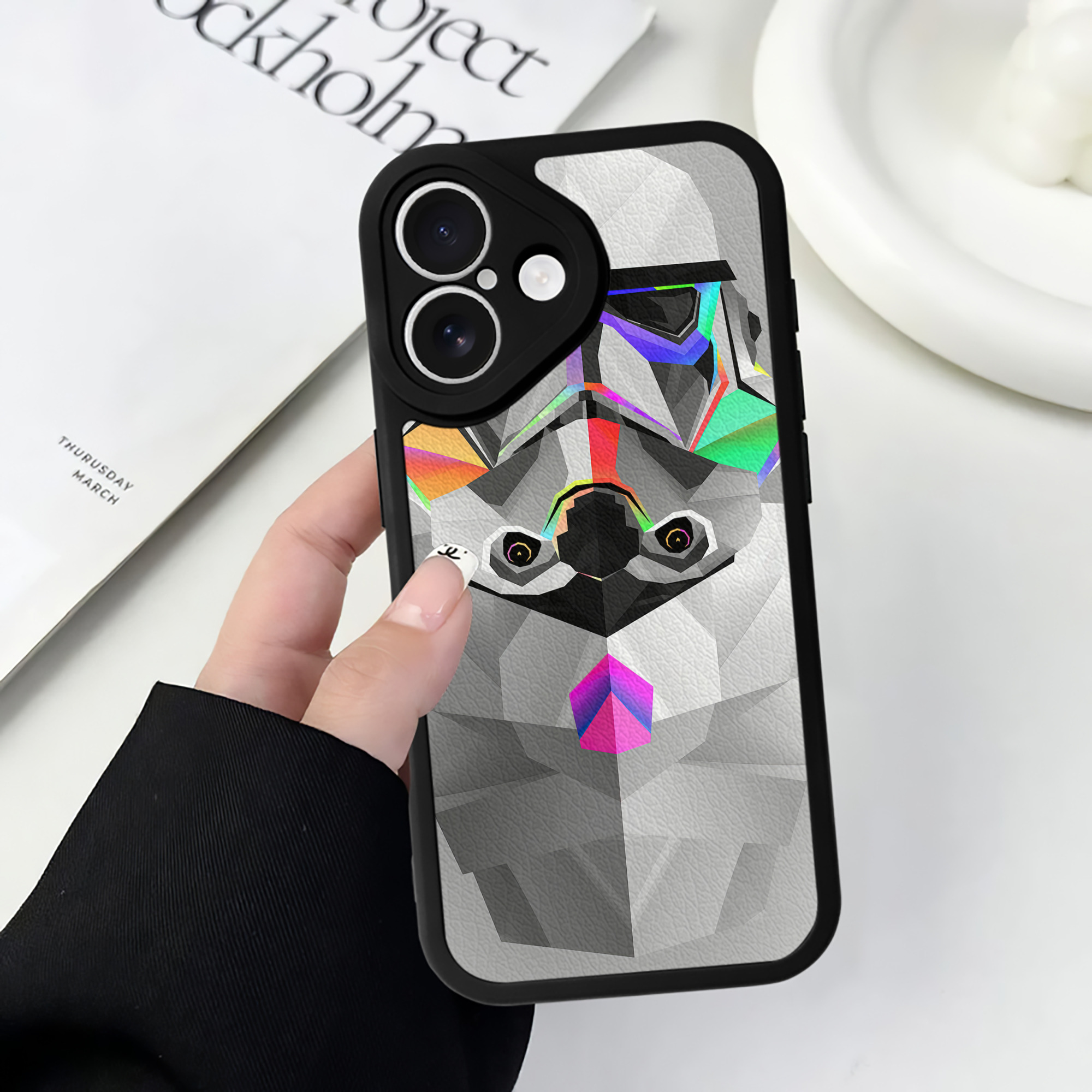 （画像用） スター・ウォーズ Star Wars 【iPhone 16シリーズ対応】シリコンスマホケース（レザー調） 材質：シリコン